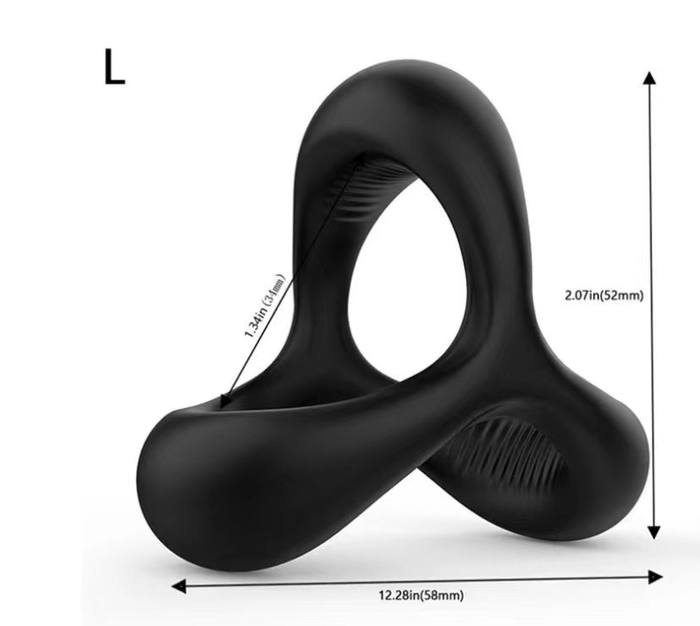 Anillo Triple Para Pene Silicona Grande