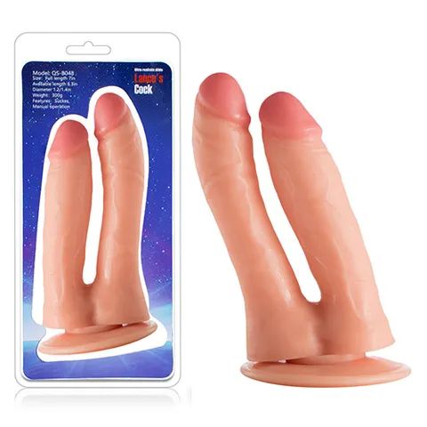 Dildo Doble Con Base 18 cm