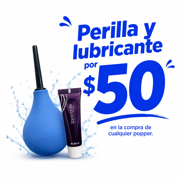 Promoción Perilla Para Enema 89ml y Lubricante 25ml
