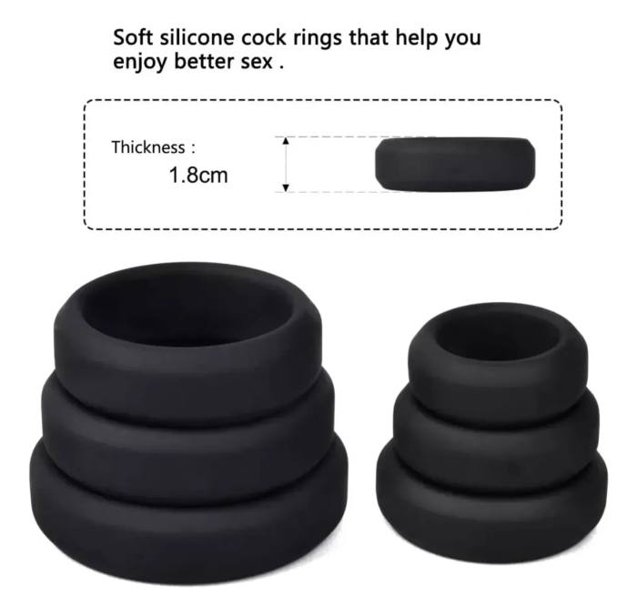 Kit de 6 Anillos para Pene Silicona
