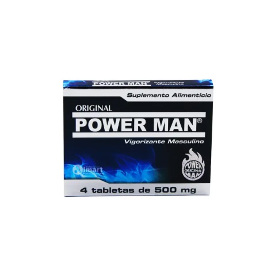 Power Man Vigorizante Pastilla 4 Tabletas De 500 Mg
